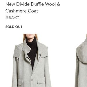 Theory duffle wool & cashmere coat